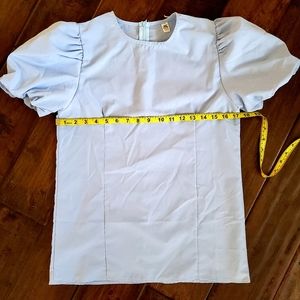 Tailored, darted blouse with donut princess sleeves